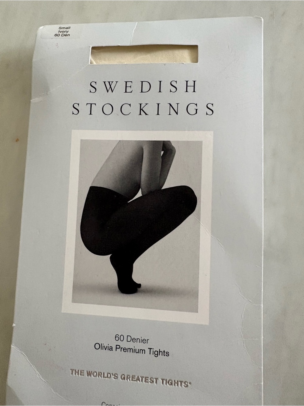 Swedish Stockings Anthropologie Denver Olivia tights 60 Den ivory small